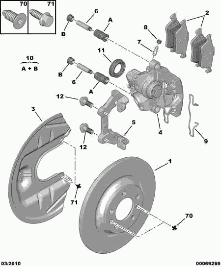 CITROËN 4254-05 - Комплект спирачно феродо, дискови спирачки parts5.com