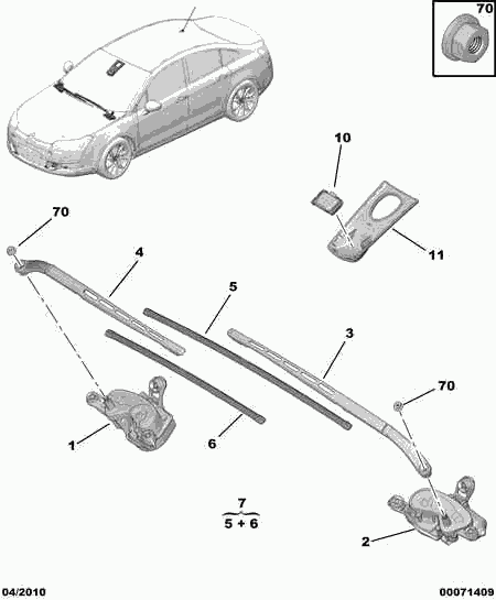 CITROËN 6423 J9 - Pióro wycieraczki parts5.com