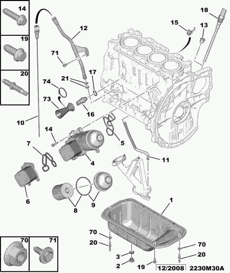 MAZDA 1103 P0 - Oil Cooler, engine oil parts5.com