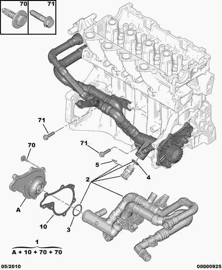 PEUGEOT 1201.G9 - Pompa apa parts5.com