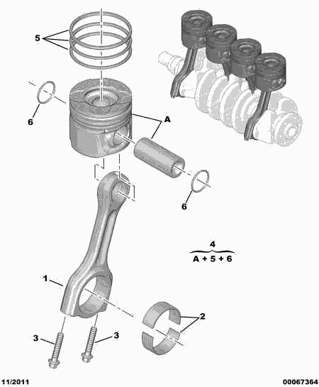 PEUGEOT (DF-PSA) 0628 V1 - Kolben parts5.com