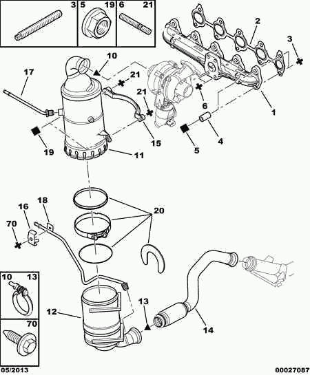 PEUGEOT 1713.60 - Conector teava, sistem de esapament parts5.com