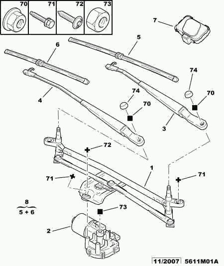 CITROËN 6426 YQ - Balai d'essuie-glace parts5.com