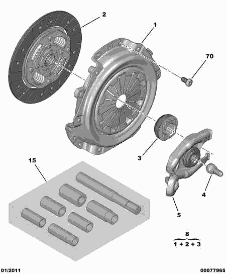 CITROËN 2052.87 - Debriyaj seti parts5.com