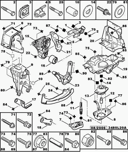 PEUGEOT 1809 35 - Holder, engine mounting parts5.com