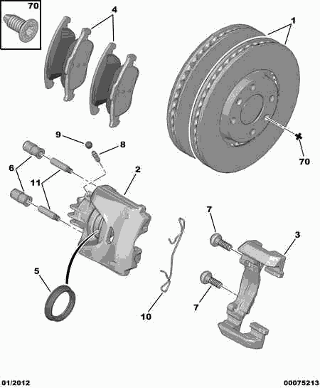 PEUGEOT (DF-PSA) 4439 33 - Bellow, brake caliper guide parts5.com