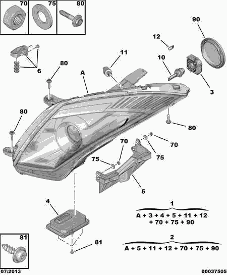 CITROËN 6224 J0 - Unidad de control, iluminación parts5.com