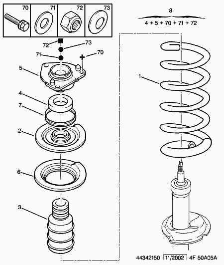 CITROËN (DF-PSA) 5035 47 - Kotrljajući ležaj, šolja amortizera parts5.com