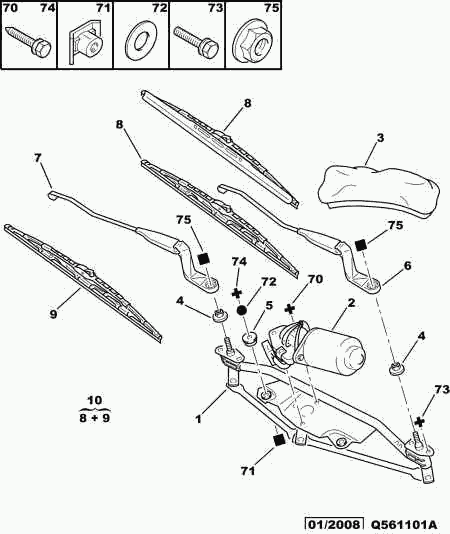 PEUGEOT (DF-PSA) 6426.SS - Перо на чистачка parts5.com