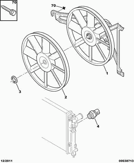 PEUGEOT (DF-PSA) 1254 57 - Fan, radiator parts5.com