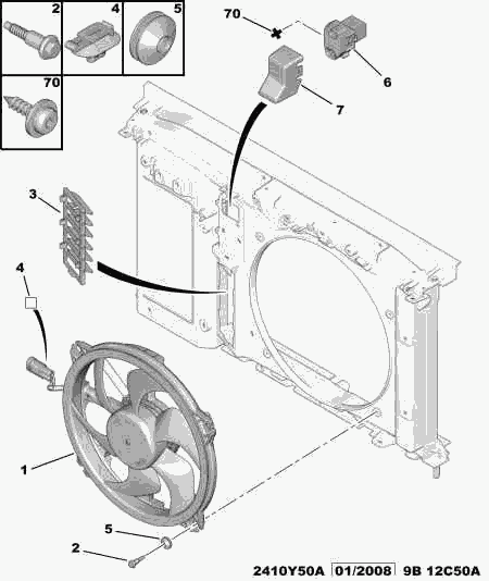 PEUGEOT 1253 K4 - Ventilador, refrigeración del motor parts5.com