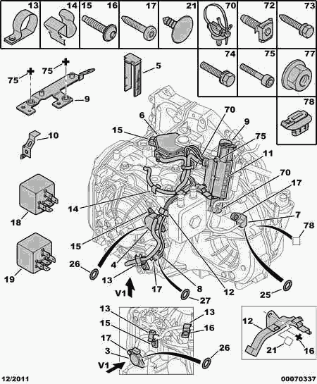 CITROËN 2529 24 - Sensor, Öldruck parts5.com