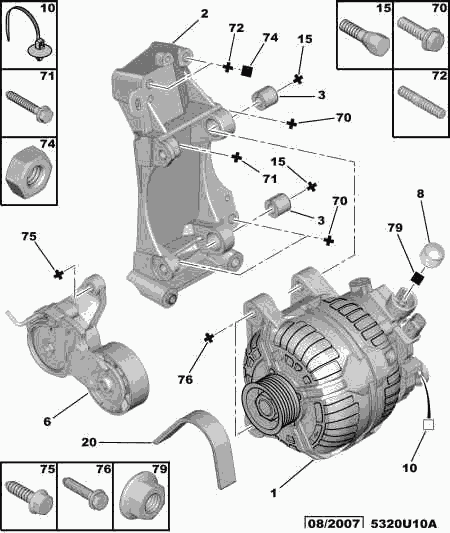 PEUGEOT (DF-PSA) 5750 XG - Ozubený klínový řemen parts5.com