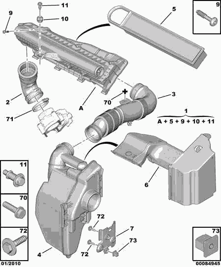 CITROËN 1444 RK - Vzduchový filter parts5.com