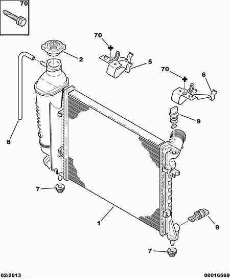 PEUGEOT 1301.TH - Hladnjak, hlađenje motora parts5.com