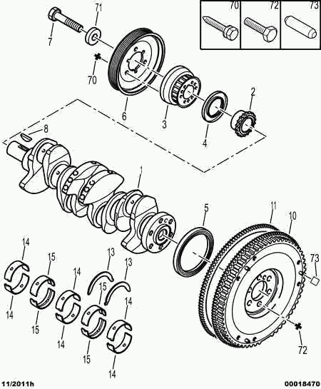 CITROËN 0515.N0 - Remenica kľukového hriadeľa parts5.com