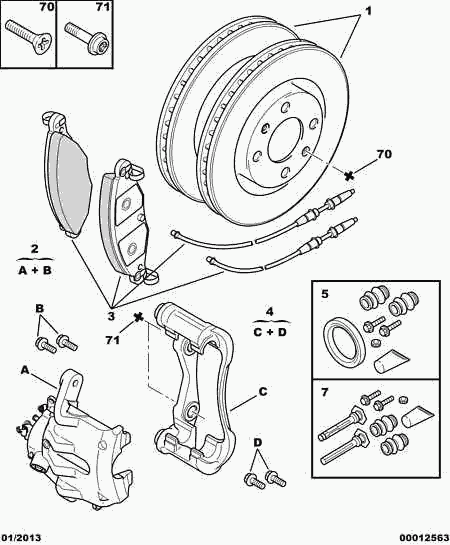 CITROËN 4252-89 - Zestaw klocków hamulcowych, hamulce tarczowe parts5.com