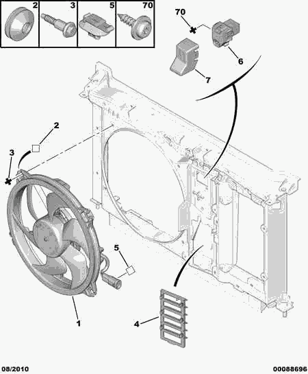 CITROËN 1253.K2 - Ventilador, refrigeración del motor parts5.com