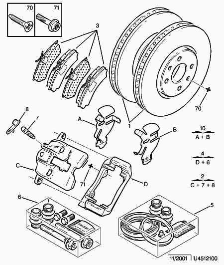 CITROËN 4252-13 - Sada brzdových destiček, kotoučová brzda parts5.com