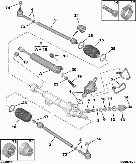 PEUGEOT 4066 43 - Bellow Set, steering parts5.com