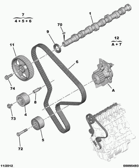 PEUGEOT 0830.63 - Rola ghidare / conducere, curea distributie parts5.com