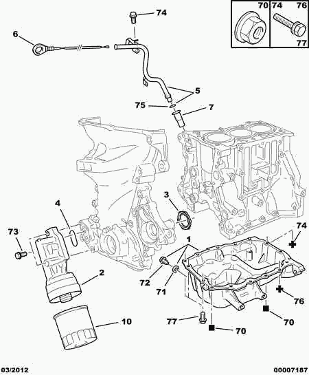 CITROËN/PEUGEOT 1109 AZ - Φίλτρο λαδιού parts5.com