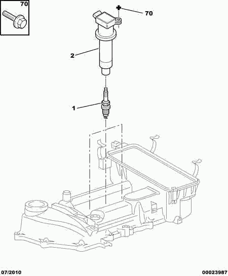 CITROËN/PEUGEOT 5960 L2 - Świeca zapłonowa parts5.com