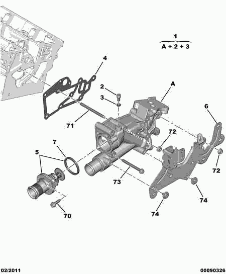 CITROËN/PEUGEOT 1338-A0 - Thermostat, coolant parts5.com