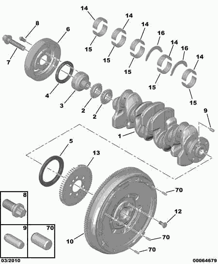 CITROËN 0532 T6 - Flywheel parts5.com