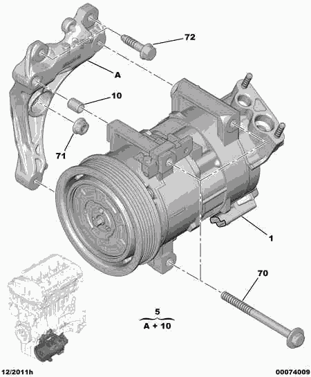 CITROËN 6487.42 - Compresor, climatizare parts5.com