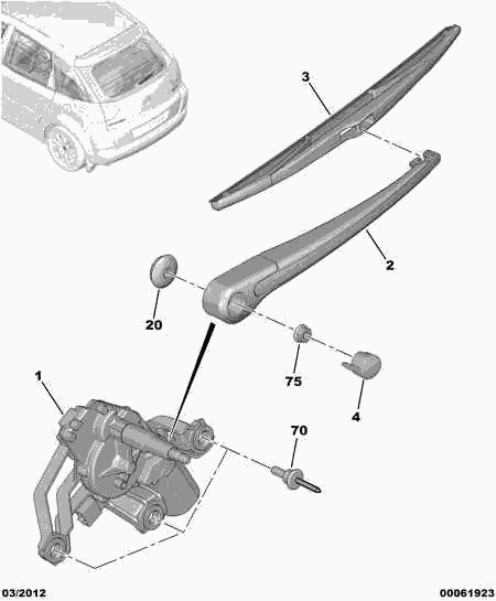 CITROËN 6426 PQ - Μάκτρο καθαριστήρα parts5.com