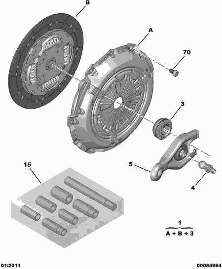 PEUGEOT 2052.Z2 - Set ambreiaj parts5.com