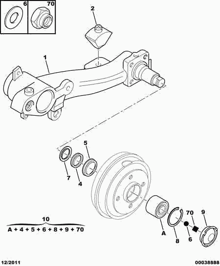 PEUGEOT (DF-PSA) 3748 39 - Rattalaagrikomplekt parts5.com