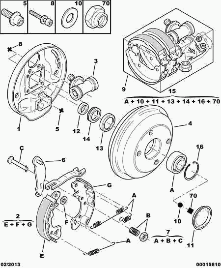 PEUGEOT 4241 L3 - Brake Shoe Set parts5.com