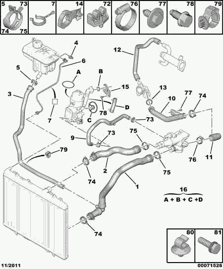 PEUGEOT 1323 JG - Radiator Hose parts5.com