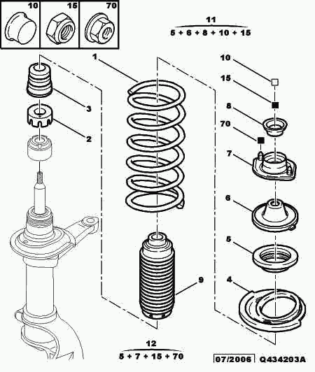 PEUGEOT 5031.53 - Opora in vodilo blazilnilka parts5.com