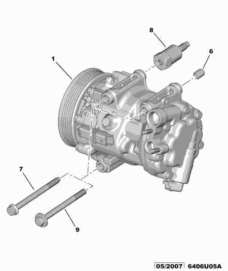 CITROËN 6453.XE - Compressor, air conditioning parts5.com