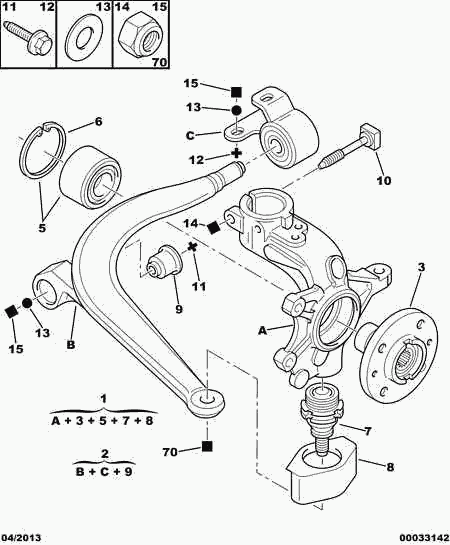 CITROËN 3350.16 - Kit de roulements de roue parts5.com