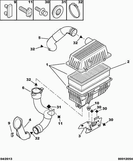 CITROËN 1444 F4 - Filtar za zrak parts5.com