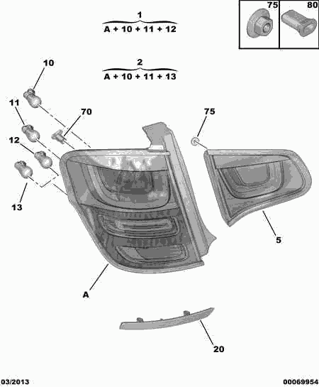 CITROËN 6350 JC - Piloto posterior parts5.com