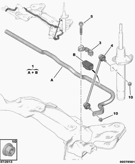 DS 5087 71 - Brat / bieleta suspensie, stabilizator parts5.com