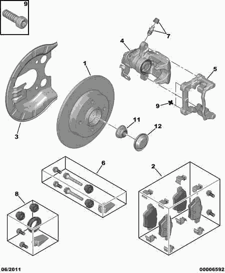 PEUGEOT (DF-PSA) 4400 R4 - Set reparatie, etrier parts5.com