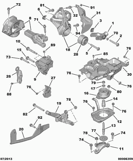 CITROËN 1844 68 - Holder, engine mounting parts5.com