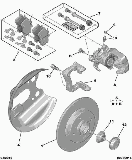 PEUGEOT (DF-PSA) 4254 C1 - Zestaw klocków hamulcowych, hamulce tarczowe parts5.com