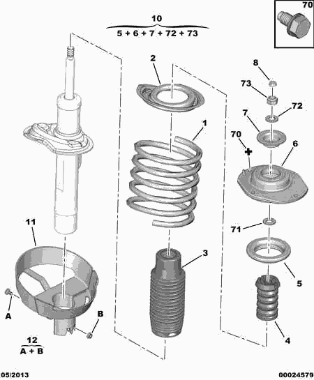 CITROËN 5033 65 - Zestaw ochrony przeciwpyłowej, amortyzator parts5.com