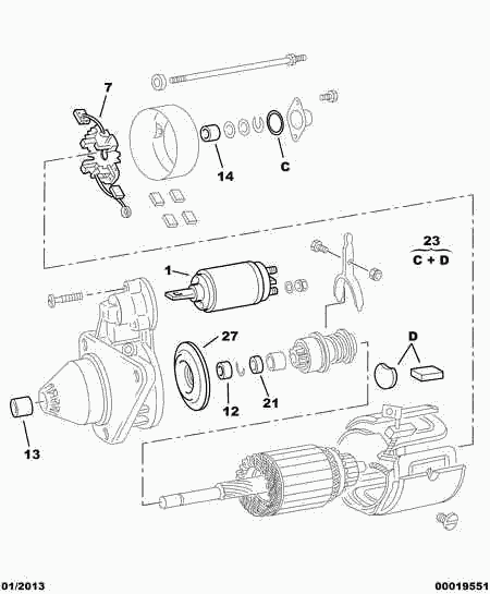 PEUGEOT 5840 20 - Chit reparatie, demaror parts5.com