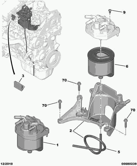 CITROËN 1906 E6 - Filtro combustible parts5.com