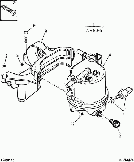 PEUGEOT 1901 73 - Kraftstofffilter parts5.com