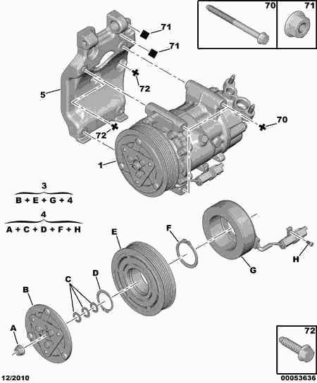 PEUGEOT 6453.QG - Compresseur, climatisation parts5.com