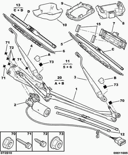 PEUGEOT (DF-PSA) 6423 L9 - Balai d'essuie-glace parts5.com